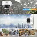 ASECAM 8MP 4K IP Camera IK10 Explosion-proof Outdoor Face Detection H.265 Onvif Metal Dome CCTV Security Video Surveillance