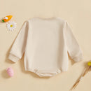 Adorable Bunny Print  with Matching Hat for Infant Baby Girl Boy Easter Outfit Spring Clothing Set