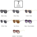 SO&EI Retro Double Bridges Square Men Sunglasses Shades UV400 Fashion Gradient Women Sun Glasses