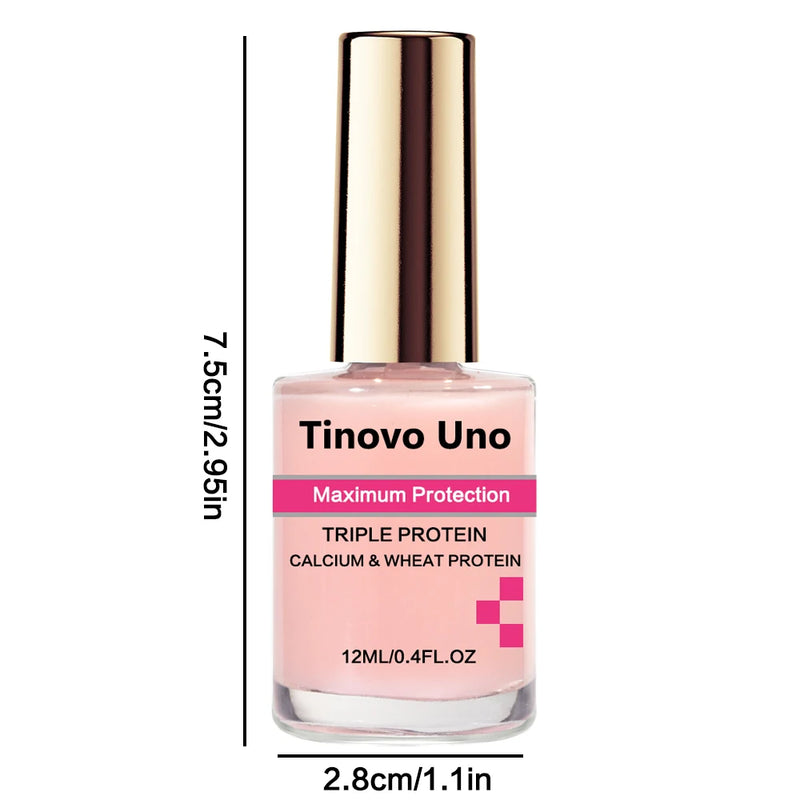 Tinovo Uno Pink Nail Strengthener Calcium Wheat Protein Nail Hardener Maximum Proection Polish for Nails Growth Repair Products