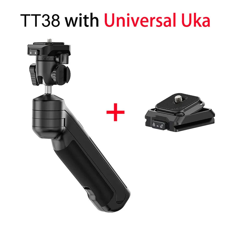 Ulanzi TT38 One-click Quick Release Tripod Uka Tripod Top Handle Grip for Camera Netting bracket with a Hidden Hook 180° Tilt
