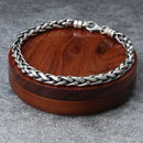 Men's Vintage Stainless Steel Keel Bracelet with Lobster Claw Clasp Fashion Ethnic Trend Jewelry Anniversary Gift