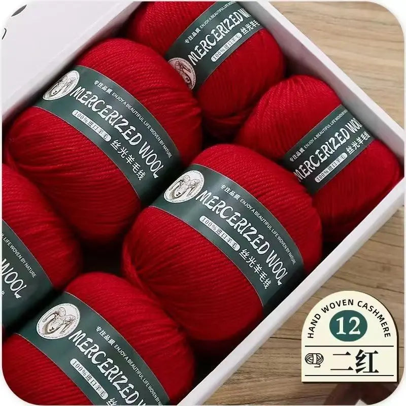 Hand-knitted Mongolian Cashmere Yarn for Cardigan Hat and Sweater, Worsted Woolen Wool, Hand-knitted Thread, 100g