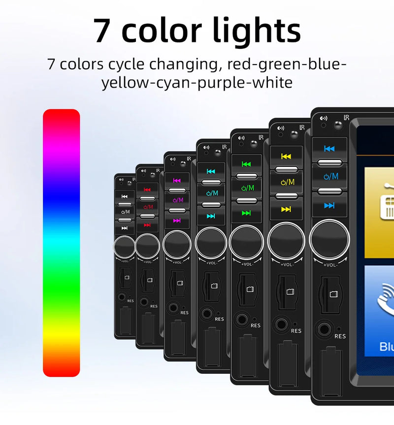 ESSGOO 7 Polegada Automotive Multimedia 1 Din HD Mp5 Player Usb BT TF  Cartão Para Autoradio Universal Reprodutor Multimídia