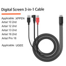 Havapen Original 3-in-1 cable for XP-Pen Artist 12/Innovator 16/Artist pro 16/Artist 10 (2nd generation), 12 (2nd generation)