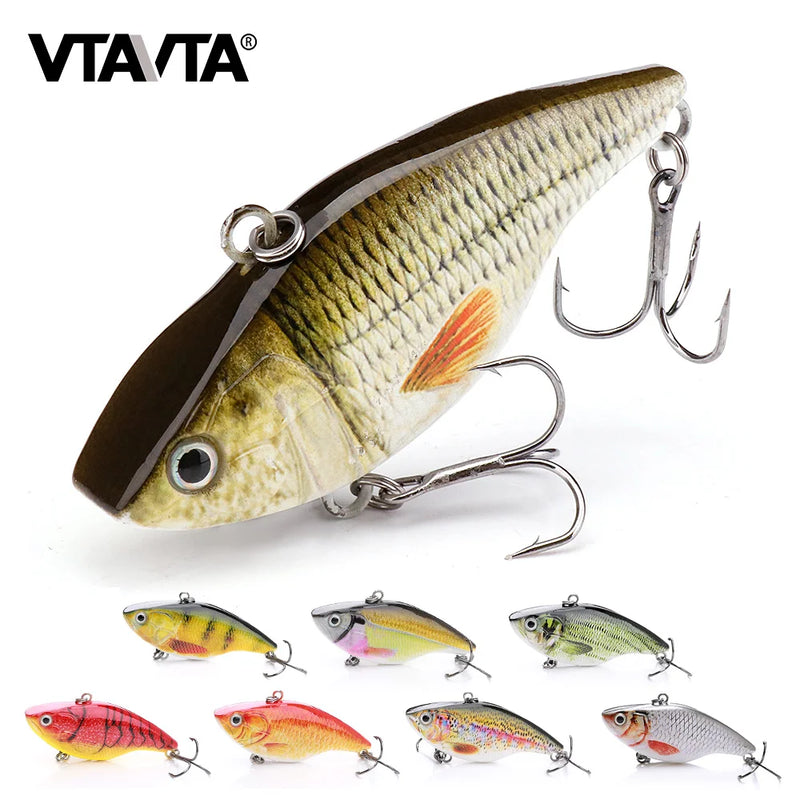 VTAVTA 7cm 18g Rattlin Vib Fishing Lure Sinking Wobblers For Pike Fishing Crankbaits Lure Crank Baits Artificial VIB Lures Metal