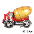 Cartoon Car Balloons Train Fire Truck Tank Engineering Car Tractor Aluminum Film Balloon Birthday Party Baby Shower Toy