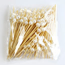 100Pcs 12Cm Disposable Party Tableware Fruit Dessert Sticks Bamboo Skewers Buffet Cupcake Decoration Wedding Supplies