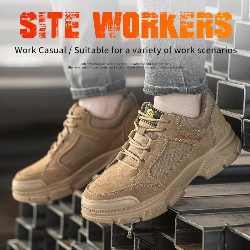 Safety Shoes Men for Work Lightweight Sport Sneakers Steel Toes  Safety Tennis Protection for the Feet Original