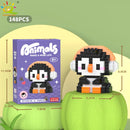 HUIQIBAO Mini Cute Anima Micro Building Blocks 3D Diamond Model LION Bricks DIY City Construction Toys for Children Kids Gift