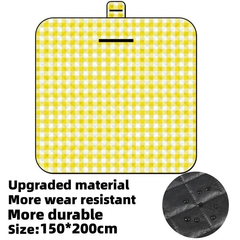 Ultrasonic Picnic Mat Thickened Waterproof Beach Blanket Camping Tent Grassland Mat Outdoor Sleeping Pad Camping Accsesorios