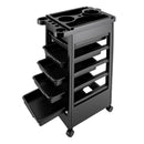 Salon Trolley Cart with Wheels 5 Drawers Salon Spa Styling Station Trolley Equipment Rolling Storage Tray Cart Organizer Cart