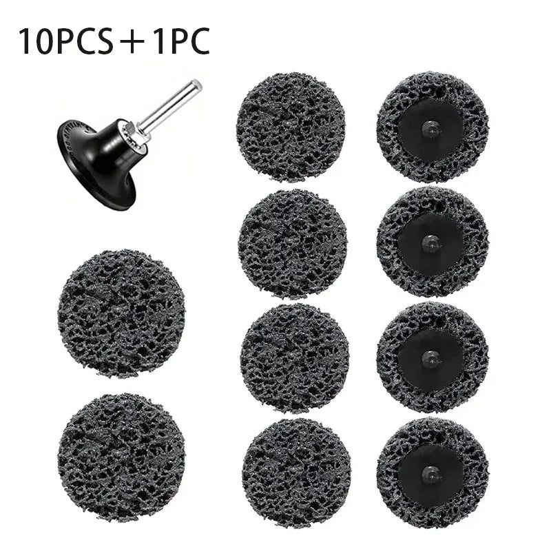 10/21Pcs 2-Inch Strip Discs Stripping Wheel Polishing Wheel with 1 Part holder Grinding Disc for Clean and Remove Paint