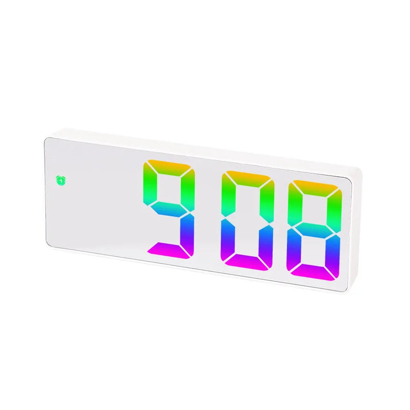 Voice Control Color Digital Alarm Clock TEMP Date Display Night Mode Snooze Table Clock Anti-disturb Function 12/24H LED Clock