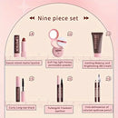 9piece Makeup Gift Box Powder Glue Record Limited Lipstick Powder Makeup box set Valentine's Day gift for your wife Cosmetic Kit