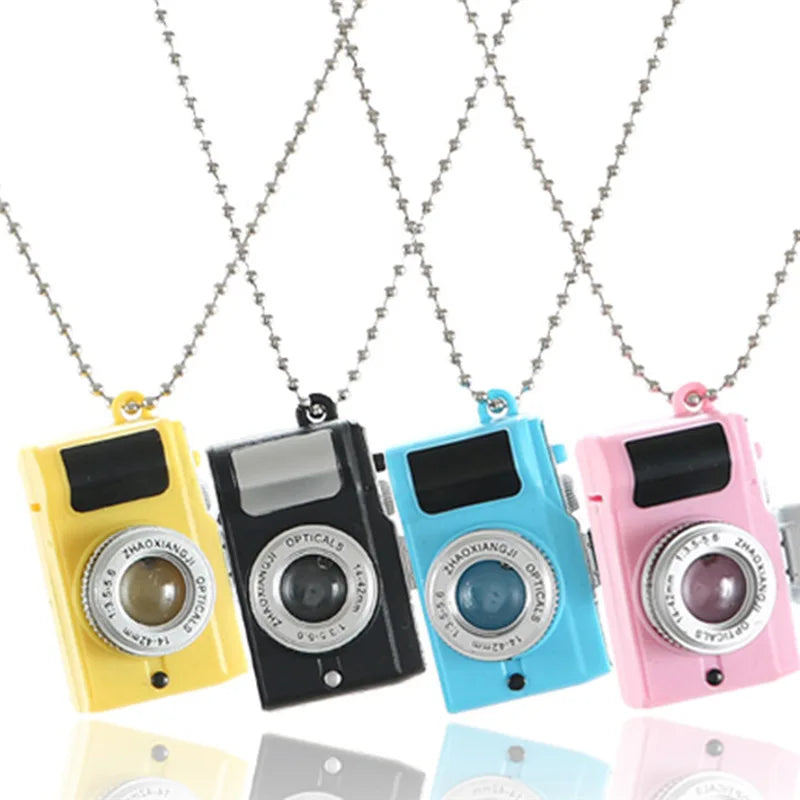 Vintage Camera Pendant Necklace For Men Women Punk Luminous Small Camera Long Chain Necklaces Couple Jewelry Friendship Gifts