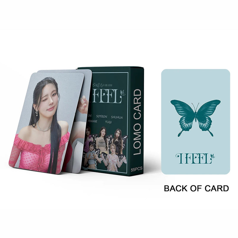 MIX 4 Boxes Kpop Gidle Lomo Cards Photocards I Feel New Album Photo Print Cards High Quality