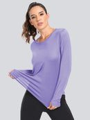Women T-Shirts Sun Protection Sports Long Sleeves UV Protection Loose Breathable Running Yoga Clothes Fitness