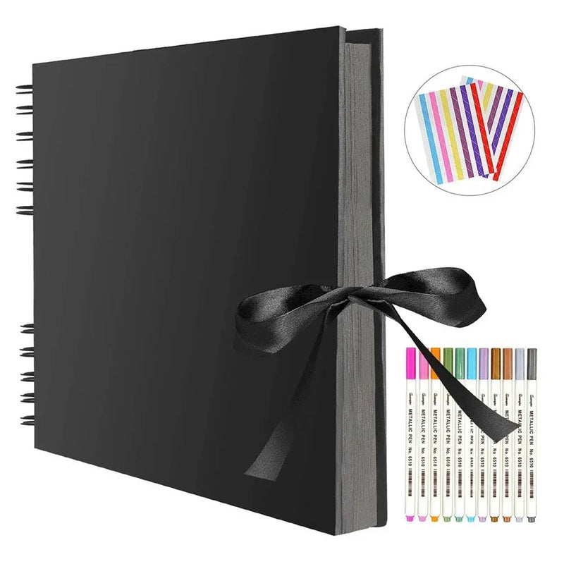 40/80 Pages  Photo Albums 80 Black Pages Memory Books A4 Craft Paper DIY Scrapbooking Picture Wedding Birthday Childrens Gift