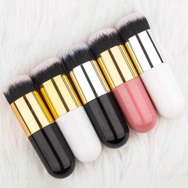 2023 New Chubby Pier Foundation Brush Flat Cream Makeup Brushes Professional Cosmetic Make-up Brush