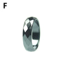 1PC Hematite Stone Rings for Women Men Natural Fashion Flat Plain Ring Couple Jewelry Gift Wedding Christmas Lovers Rings