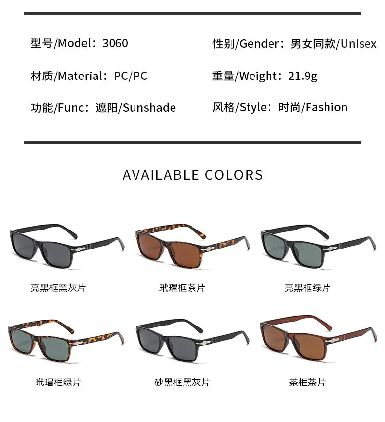 Classic Polarized Sunglasses Men Ladies Brand Design Driving Square Frame Sunglasses Men Sunglasses UV400