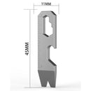 8 IN 1 MINI TC4 Titanium Alloy Crowbar Bottle Opener Graduated scale Hexagon Wrench EDC Outdoor Tools Multifunction Camping Gear