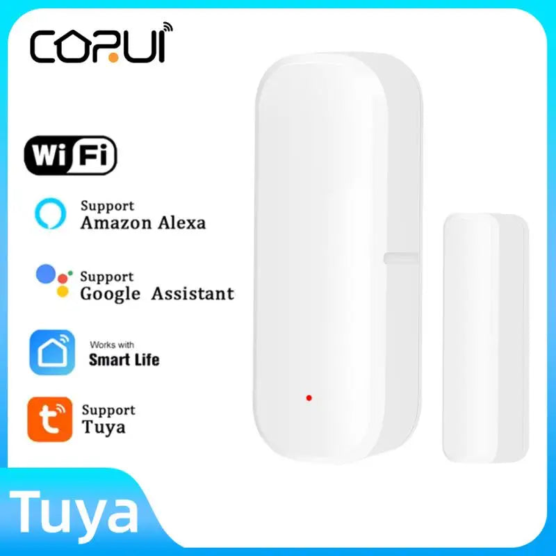 CORUI Tuya ZigBee/WIFI Smart Door Window Contact Sensor Smart Home Wireless Detectors Open/Close APP Remote Alarm CoRui Датчик Д