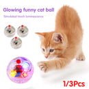 1/3Pcs Cat Motion Light Up Interactive Flash Ball Ghost Small Battery Powered Paranormal Equipment Portable LED Gift Pet Toys