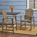 Easter Outdoor Weather Resistant Acacia Wood Adirondack Dining Chairs (Set of 2)