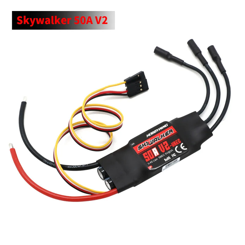 Hobbywing Skywalker 40A 50A 60A 80A 15A 20A 30A V2 ESC Speed Controller With UBEC For RC Airplanes Helicopter