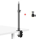 SH C-clamp Light Tripod Desktop Light Stand With 1/4" Ball Head Adjustable Tabletop Bracket Stand For Camera, Ring Light