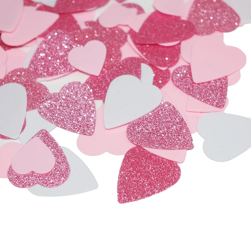 15G Glitter Heart Confetti Pink White Dining Table Confetti Birthday Wedding Table Scattered Diy Decorations Baby Shower