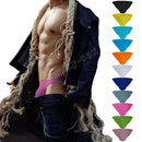 11  SolidColor Male's Briefs Bikini Style Cotton Pit Cloth Single Layer Crotch Simple Men's Underwear (Thong)