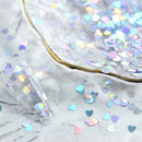 Holographic Love Heart Nail Art Glitter Sequins Valentines Day Nail Art Charms 3mm Heart Shape Paillette DIY Manicure Decoration