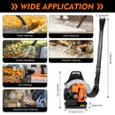 63CC Leaf Blower, 2.7kW Two-Stroke Engine, 6800rpm Speed, Efficient Yard Cleanup, Lightweight 19.7lbs, Long Reach Nozzle