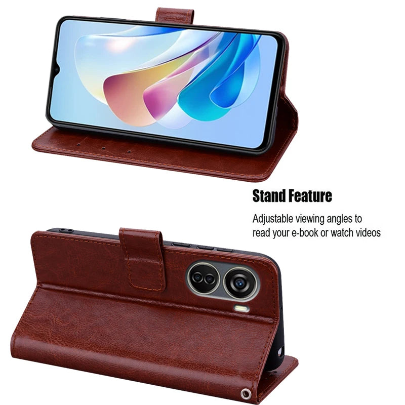 Leather Case For ZTE Blade V40 Design ZTE 8046 Flip Cover Wallet Magnetic Phone Cases For ZTE Axon 40 Lite Etui with Card Pocket