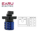 LW26-20 Electric 2/3/4/6/7 Position Silver Contact 20A 660V 3 Poles Control Universal Rotary Changeover Cam Switch LW28-20