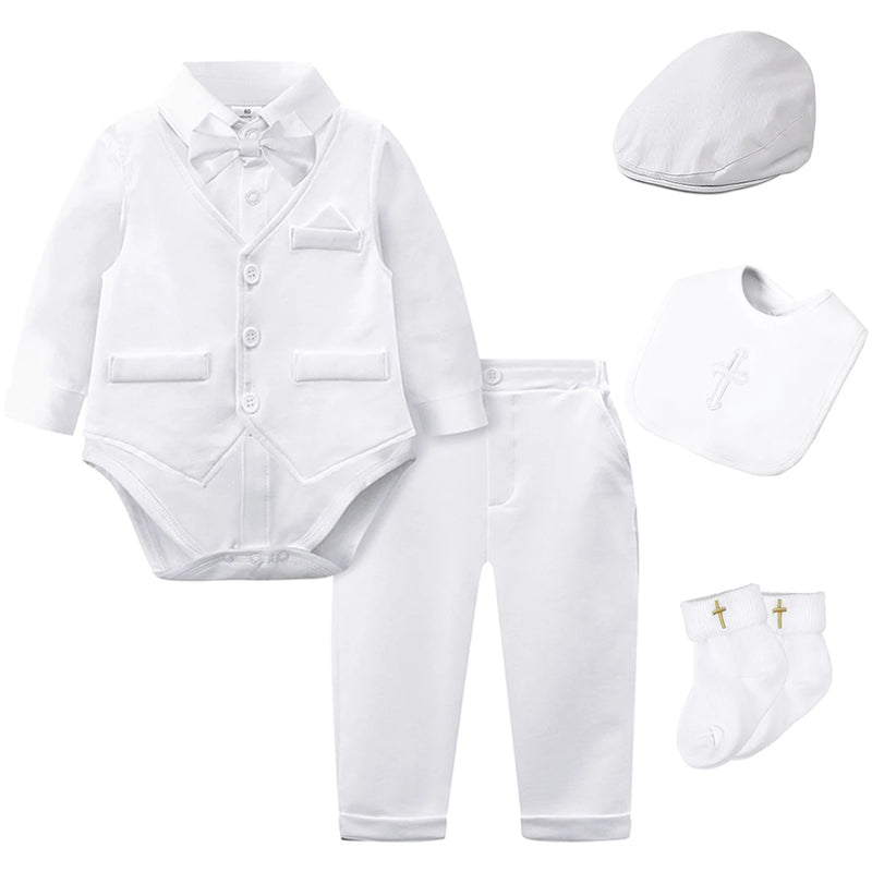 Baby Boy Christening Outfit Infant Baptism Easter Blessing Suit Toddler Wedding Chritmas Xmas Formal Ring Bearer Clothes Set
