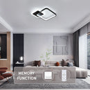 20W Square Acrylic LED Ceiling Lamp, Infinite Dimming with Remote Control LED Ceiling Light for Bedroom, Living Room, Corridor