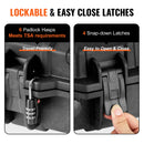 SucceBuy Rifle Hard Case Portable Long Gun Storage Suitcase W/ 2 Casters Shockproof & Waterproof Airsoft Rifle Protective Case