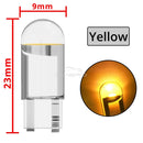 2Pcs Auto Light T10 LED Glass Housing Cob Car BulbAmbient Lighting Reversing Brake Wedge License Plate Lamp Dome Multiple Colors