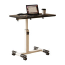 Overbed Table Adjustable Height Over The Bed Hospital Bedside Table w/ Tilting Desktop&Wheels, Rolling Standing Laptop Desk