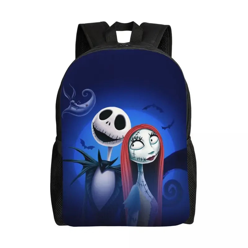 Custom Nightmare Before Christmas Backpacks for Men Women School College Student Bookbag Skellington Halloween Skull Bags