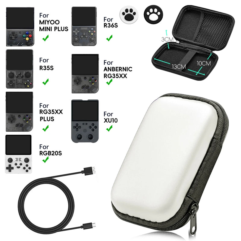 For R36S/R35S Game Console Storage Bag Hard Carrying Case Shockproof Carrying Bag for Anbernic RG35XX/RG353V/RG353VS Case Bag