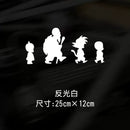 Dragon Ball Personality Creative Silhouette Car Sticker Anime Sticker Waterproof Sunscreen Laptop Window Trunk Sticker
