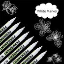 10Pcs Waterproof White Marker Pen Alcohol Paint Oily Tire Painting Graffiti Pens Permanent Gel Pen for Fabric Wood Leather 1.0MM