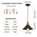 Retro Pendant Lights,E27 Black Metal Living Room Ceiling Lamps,Pendant Ceiling Light Lighting,Ceiling Lamp for Dining Room
