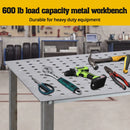 Welding Table 36x24 Inch Workbench, Adjustable Beam & Feet, 600lbs Capacity for Garage Shop Home