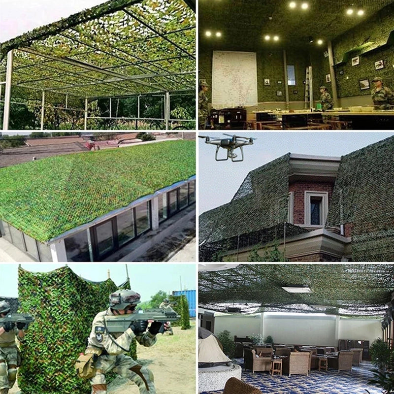 Military reinforced white camouflage net hunting pavilion shading net garden decoration net green jungle desert camouflage